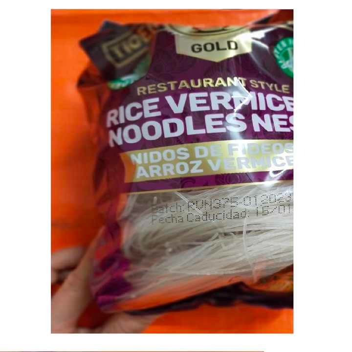 High Quality 400g Dried Rice Vermicelli Diameter 0.8 mm Stick Pattern PE Material for EU Market