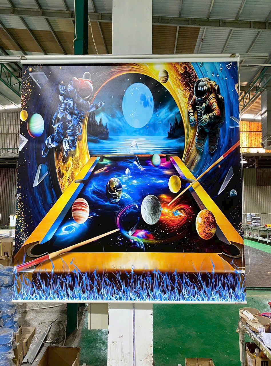 Rèm Cuốn In Tranh + In Logo