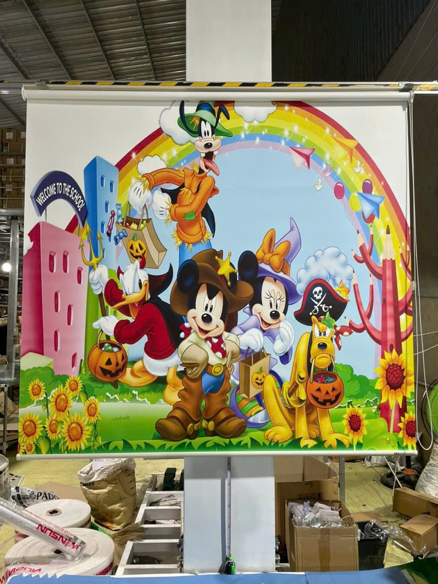 Rèm Cuốn In Tranh + In Logo