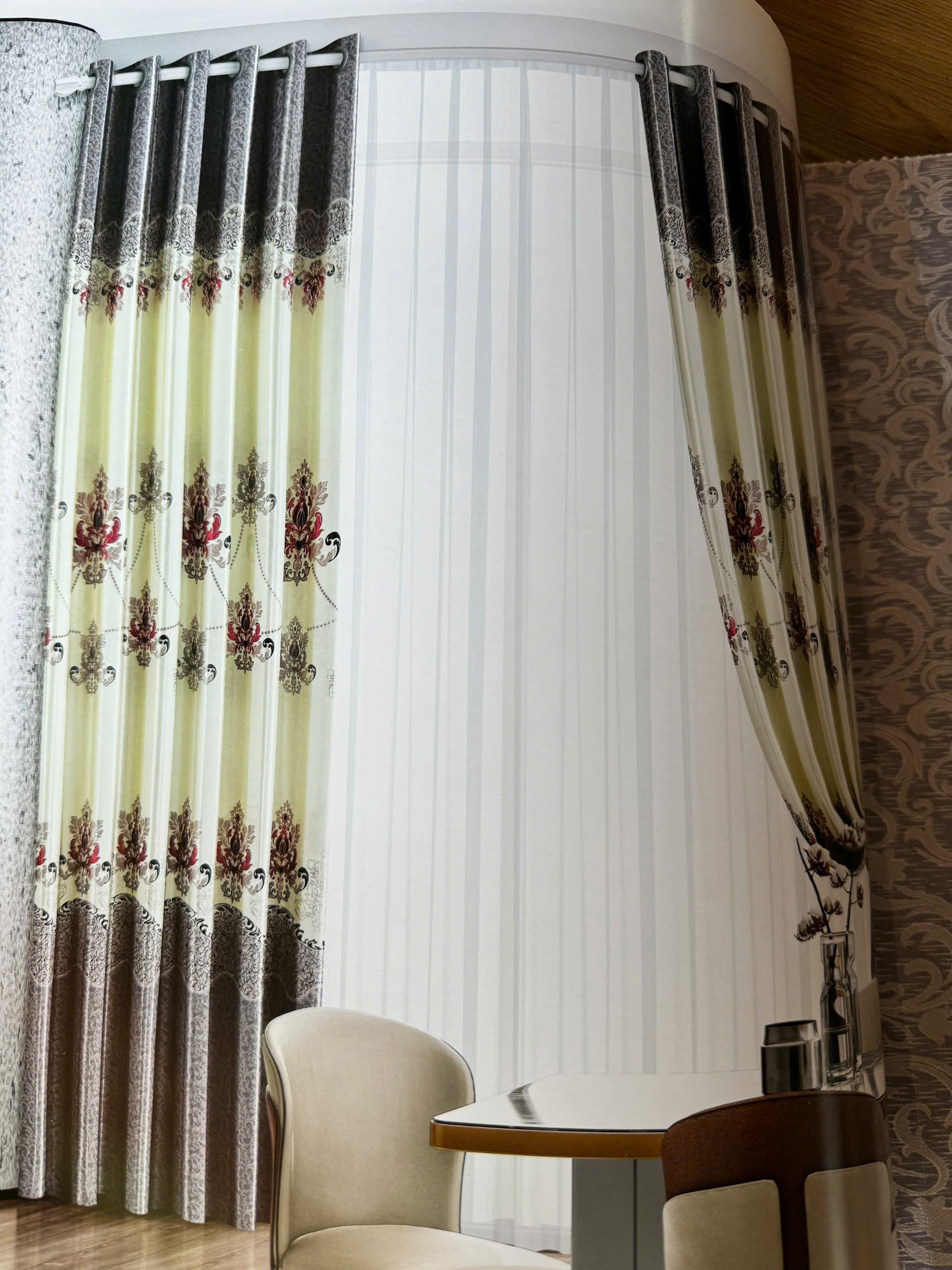 Rèm Vải Hoa Văn Chống Nắng