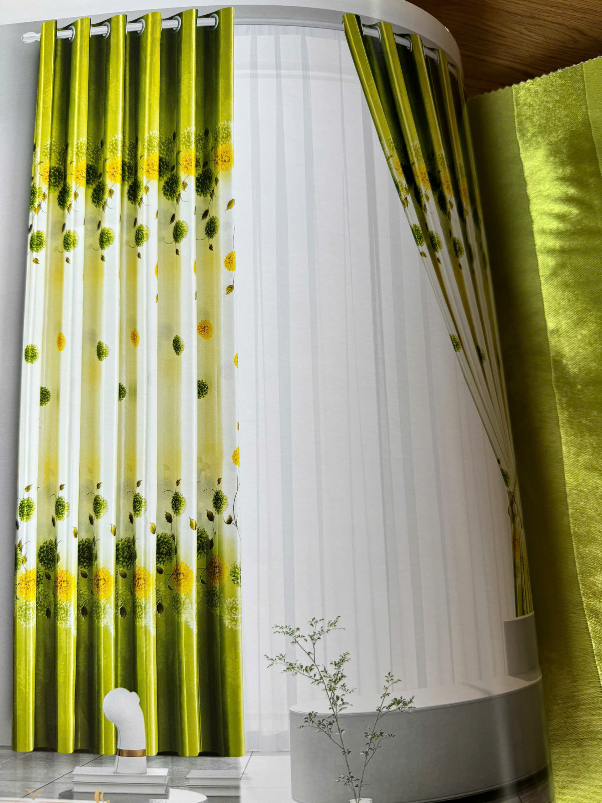 Rèm Vải Hoa Văn Chống Nắng