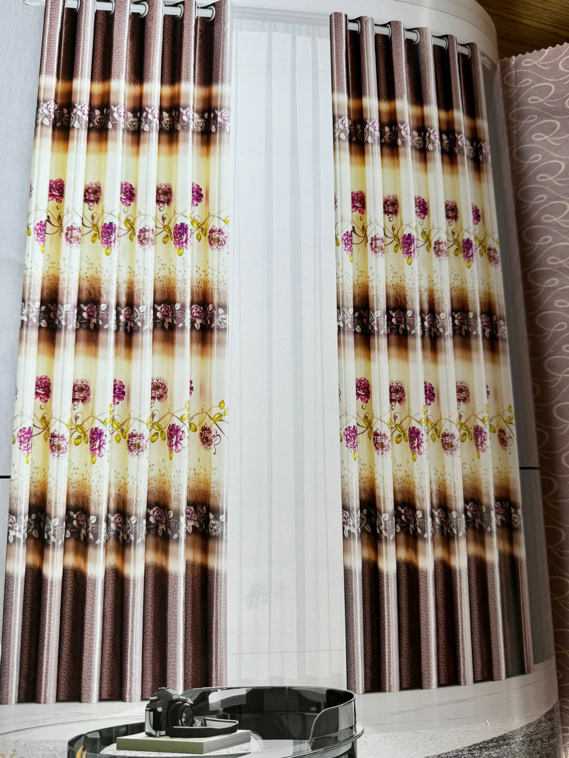 Rèm Vải Hoa Văn Chống Nắng