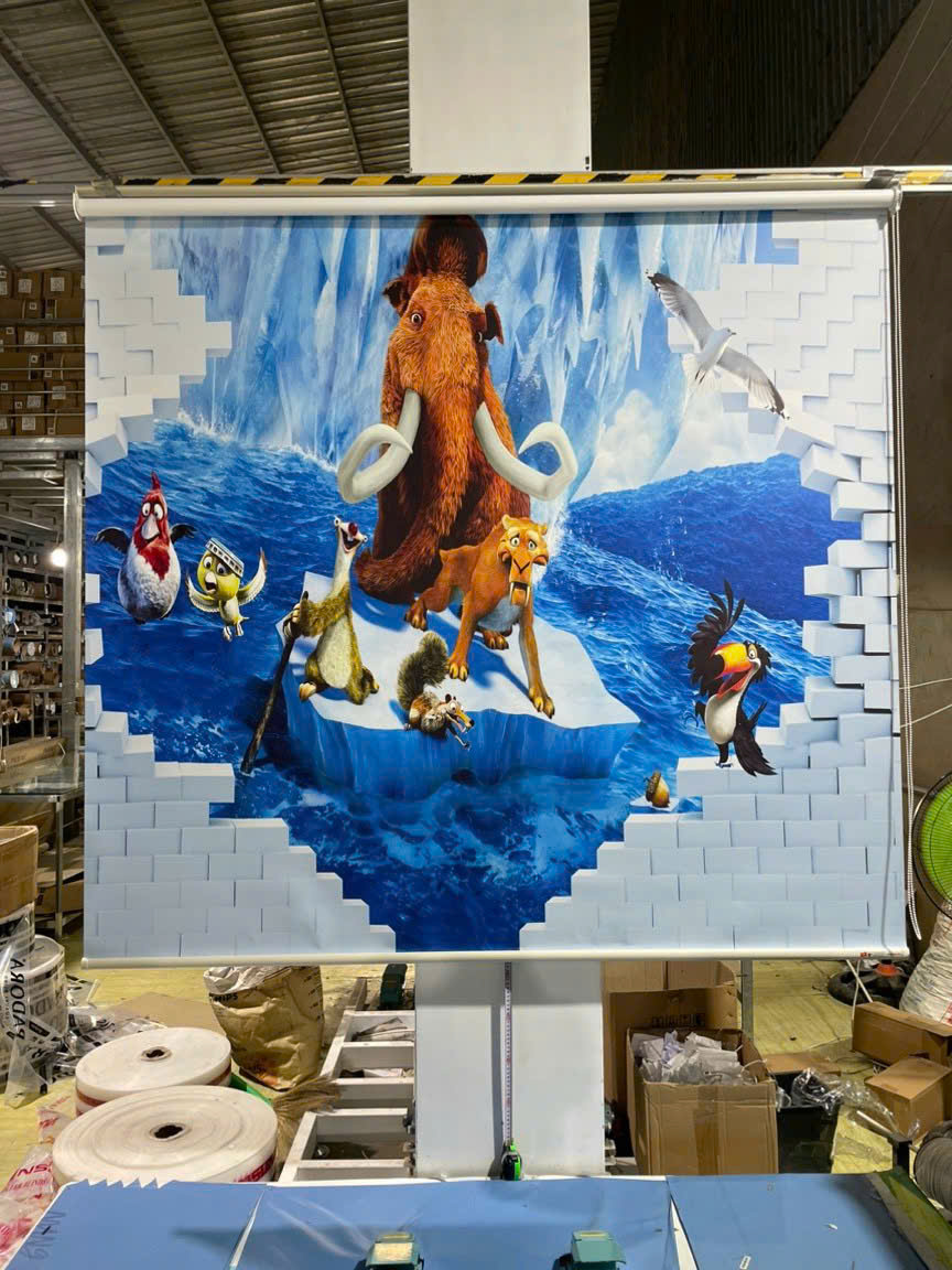 Rèm Cuốn In Tranh + In Logo