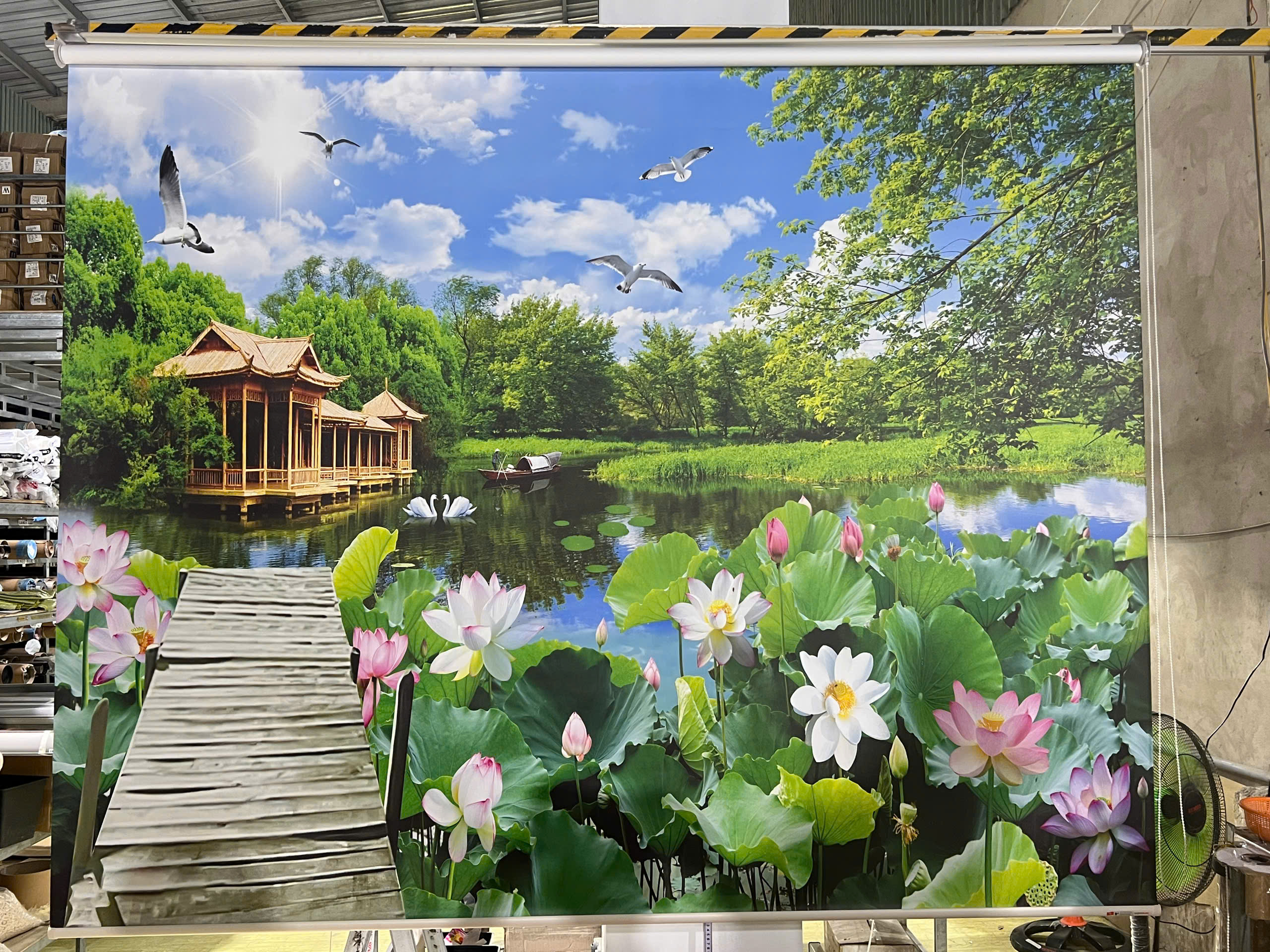 Rèm Cuốn In Tranh + In Logo