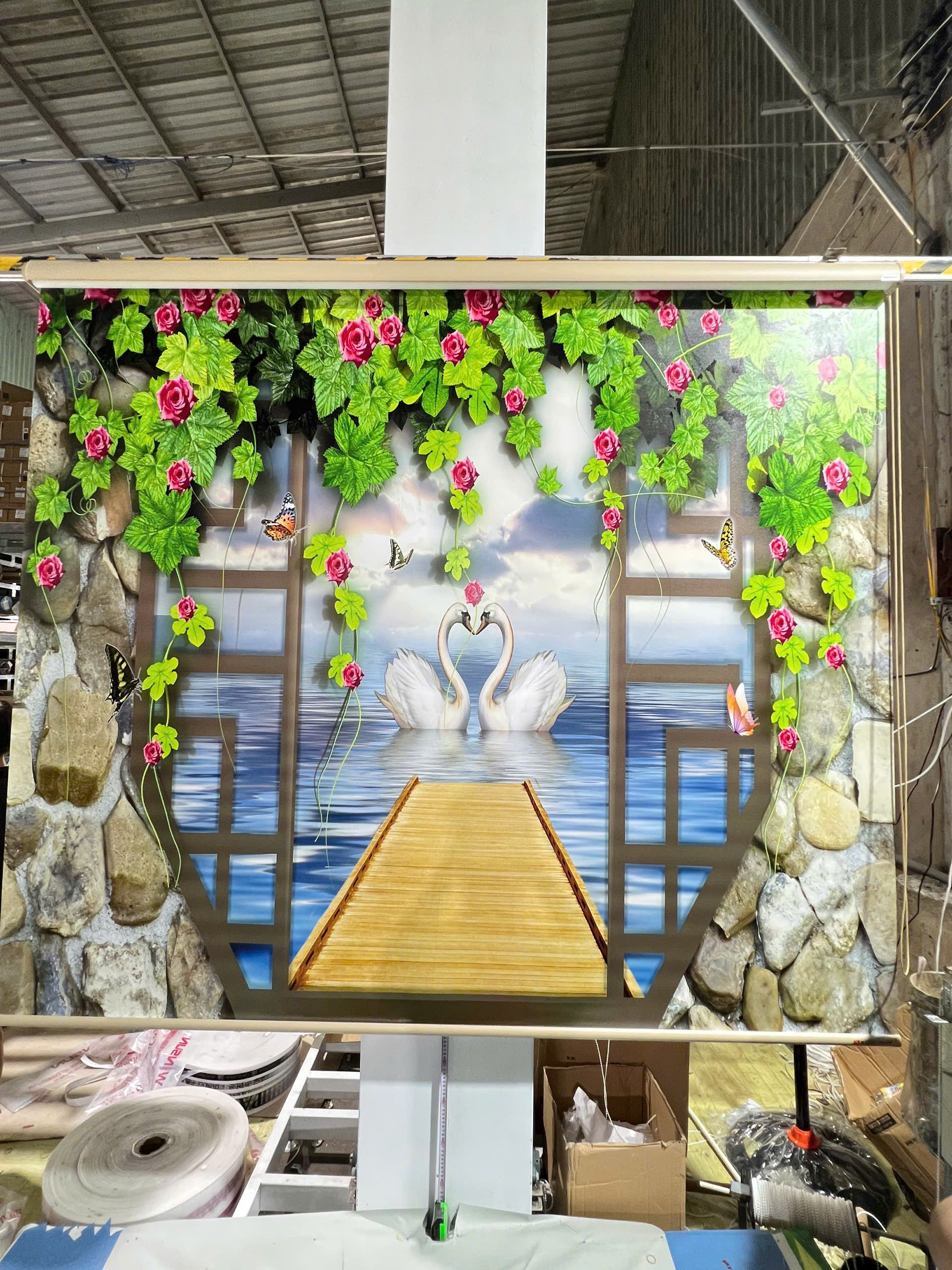 Rèm Cuốn In Tranh + In Logo