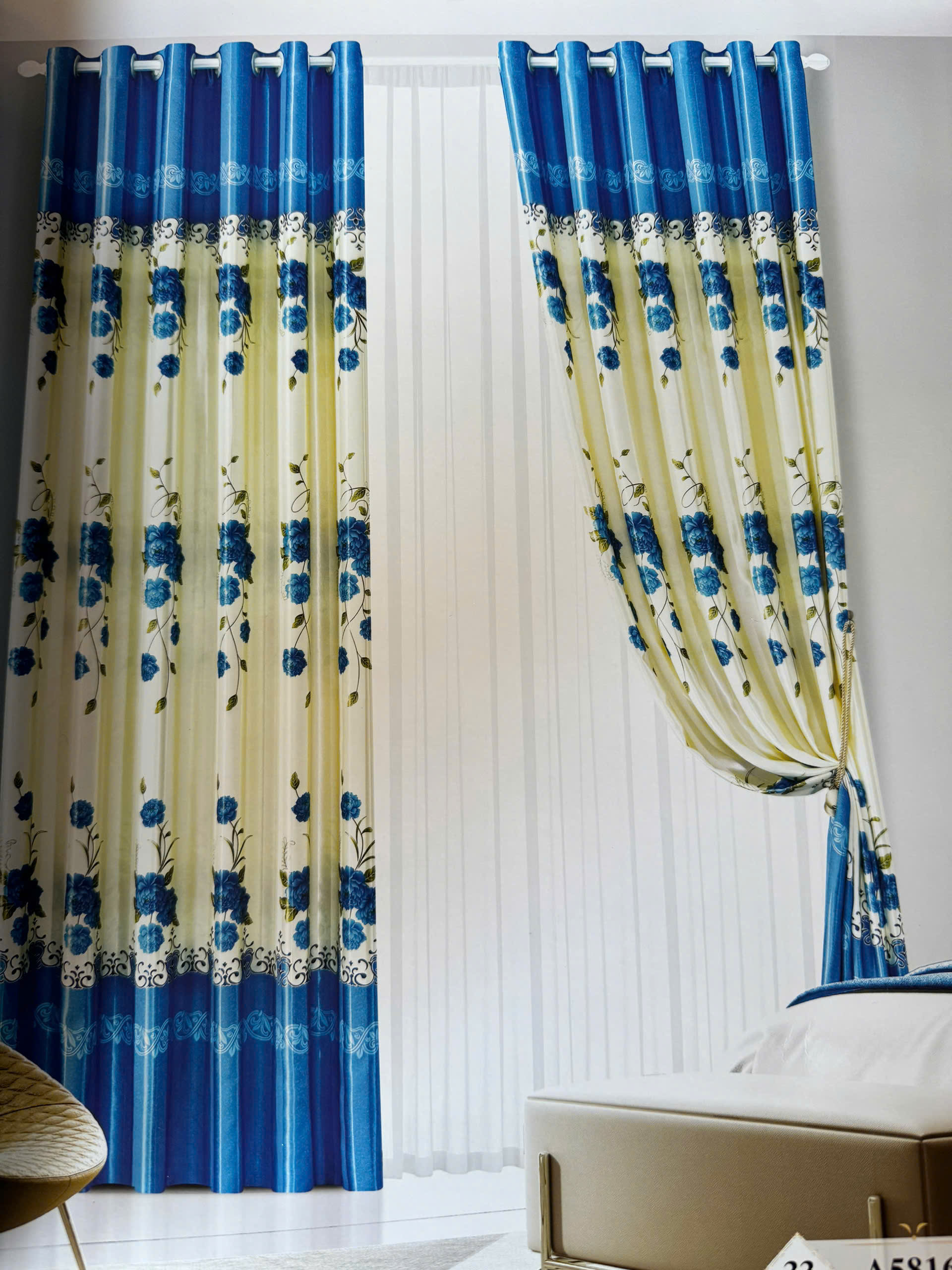 Rèm Vải Hoa Văn Chống Nắng