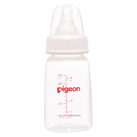 QT Bình sữa nhựa Pigeon vuông cổ hẹp