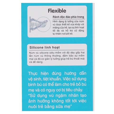 QT Bình sữa nhựa Pigeon vuông cổ hẹp