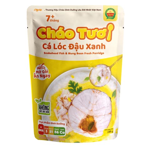 Cháo tươi cá lóc đậu xanh Cây Thị