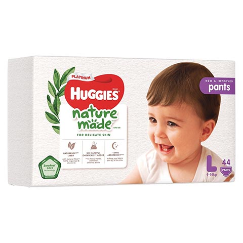 Bỉm - Tã quần Huggies Nature siêu cao cấp size L44 miếng