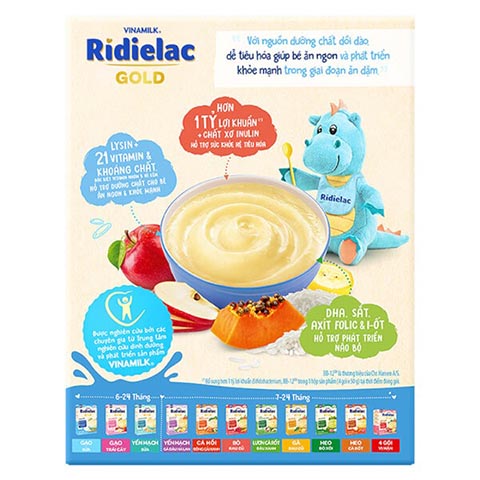 Bột ăn dặm Ridielac Gold 3 Vị Ngọt HG 200g