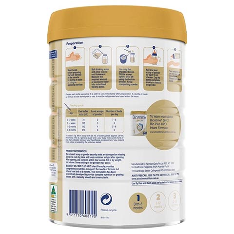 Sữa Biostime số 1 SN-2 Bio Plus 800g cho bé từ 0-6 tháng