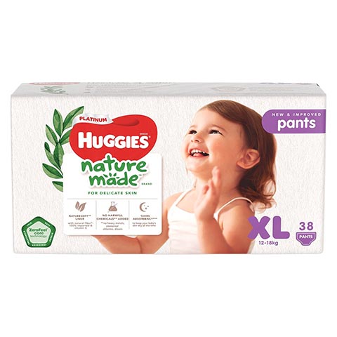 Bỉm - Tã quần Huggies Nature siêu cao cấp size XL 38 miếng