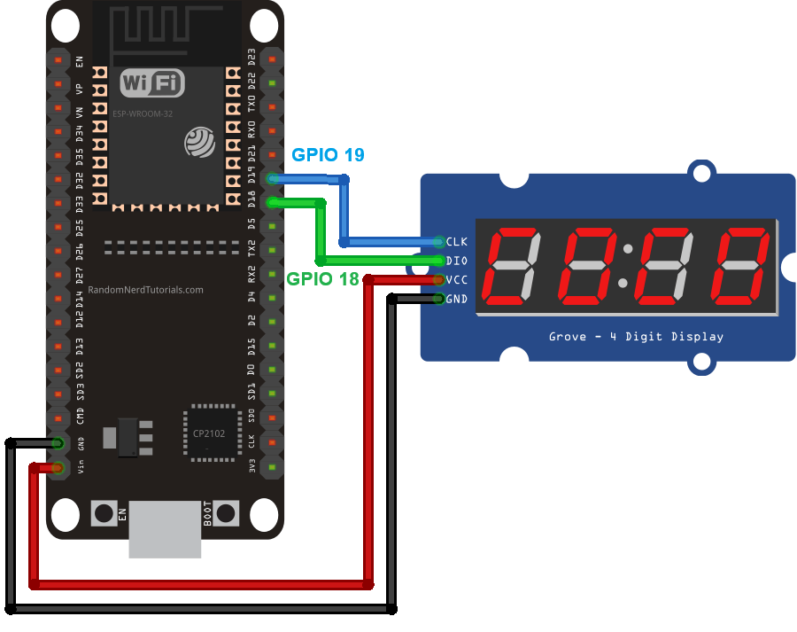 Hướng dẫn dùng màn hình TM1637 4 chữ số 7 đoạn với ESP32