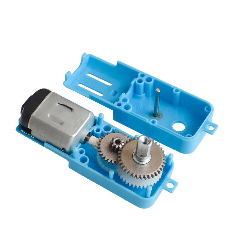Động cơ giảm tốc 130 6V 2 trục 1:90 full kim loại