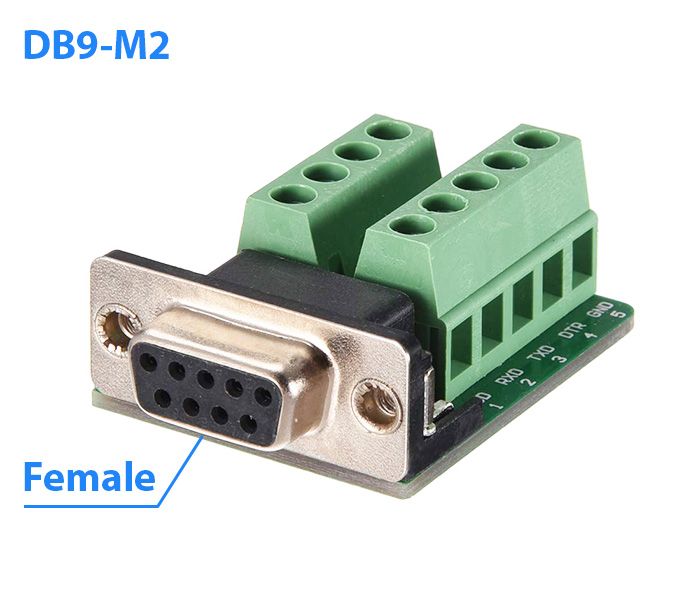 Cổng DB9 9 Chân Nối Dây Bắt Vít Domino Không Vỏ