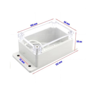 Hộp nhựa đựng mạch điện tử 100x68x50mm nắp trong suốt