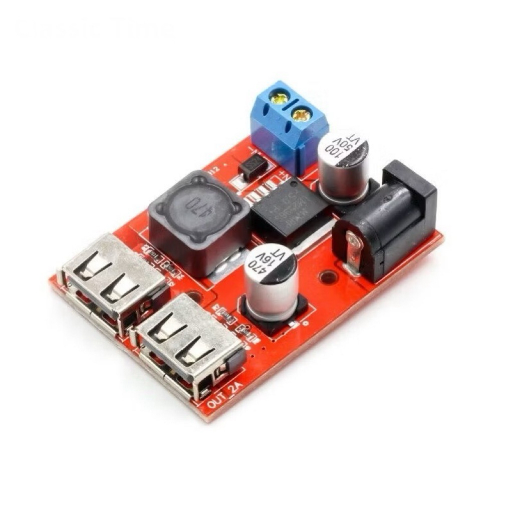 Mạch hạ áp LM2596 LM2596S đầu ra 2 cổng USB 5V 3A