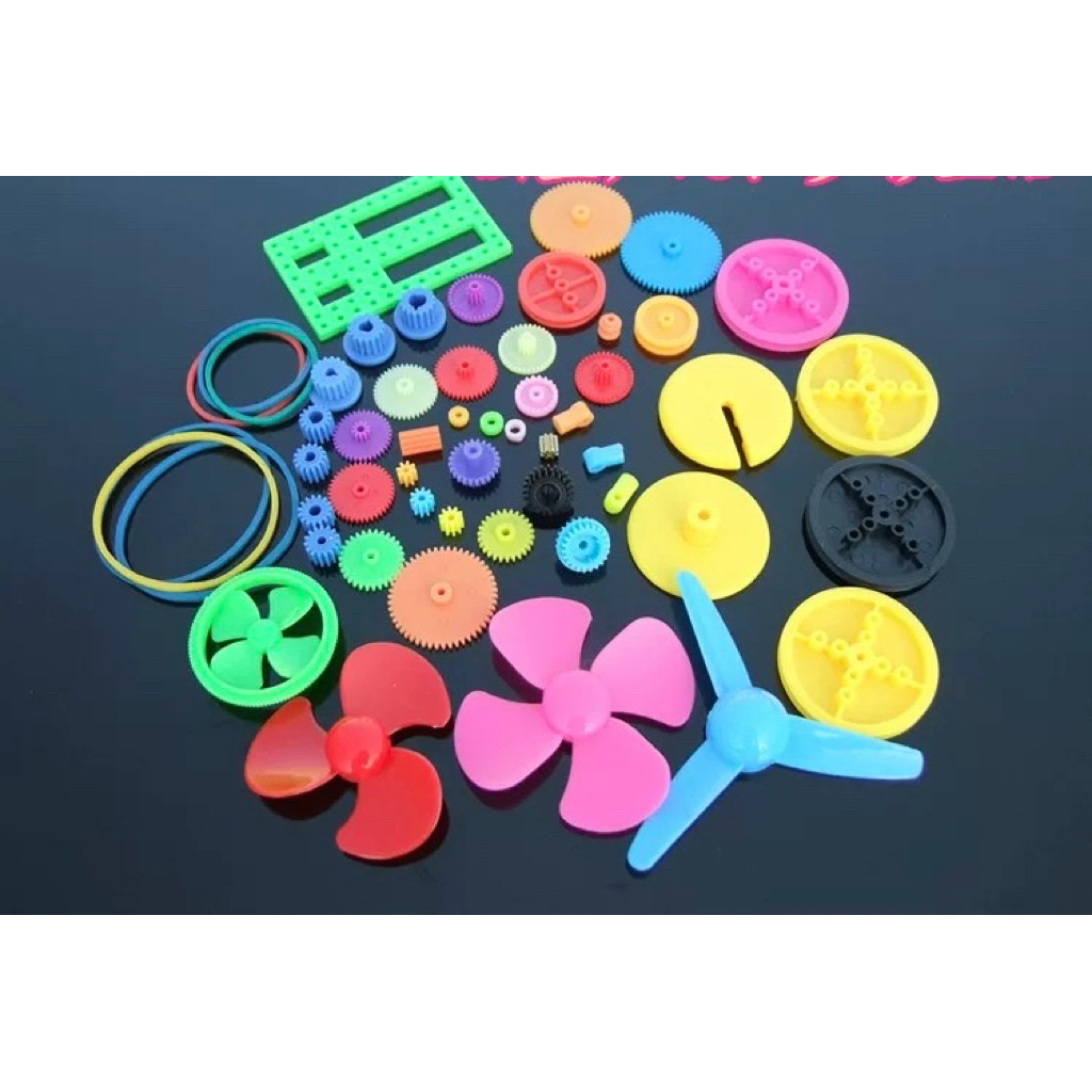 Bộ bánh răng / cánh quạt nhiều màu sắc 55 chi tiết