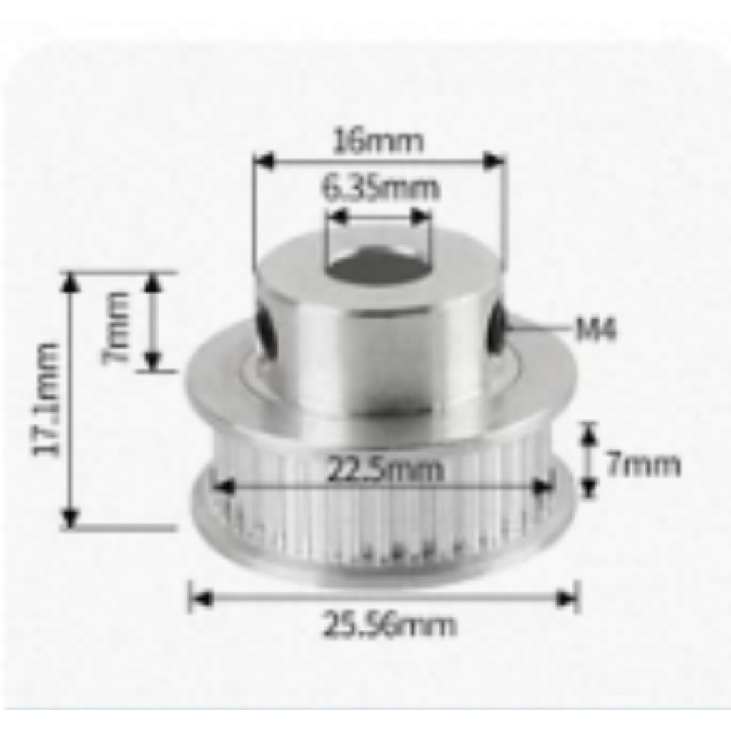 Puly - Bánh răng GT2 bản 6mm dành cho máy in 3D, CNC