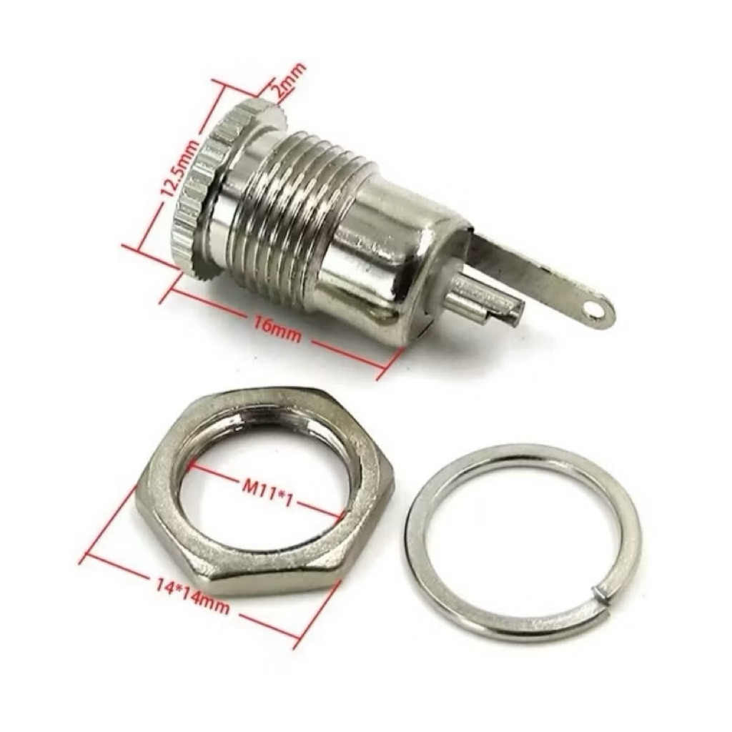 Jack DC 099 Kiểu Vặn Ren Chống Rung 5.5x2.1mm / 5.5x2.5mm