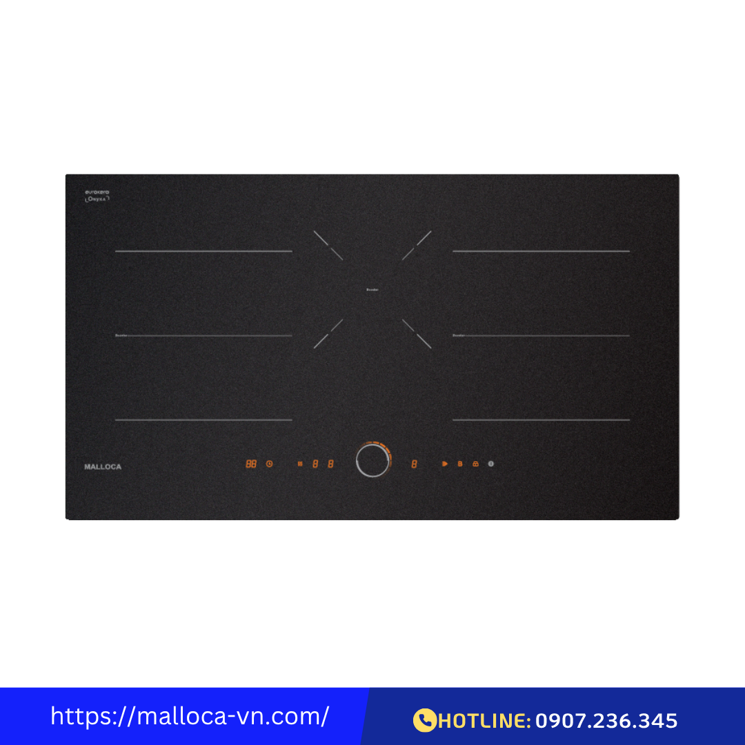 Bếp từ 3 vùng nấu Malloca MI803ES