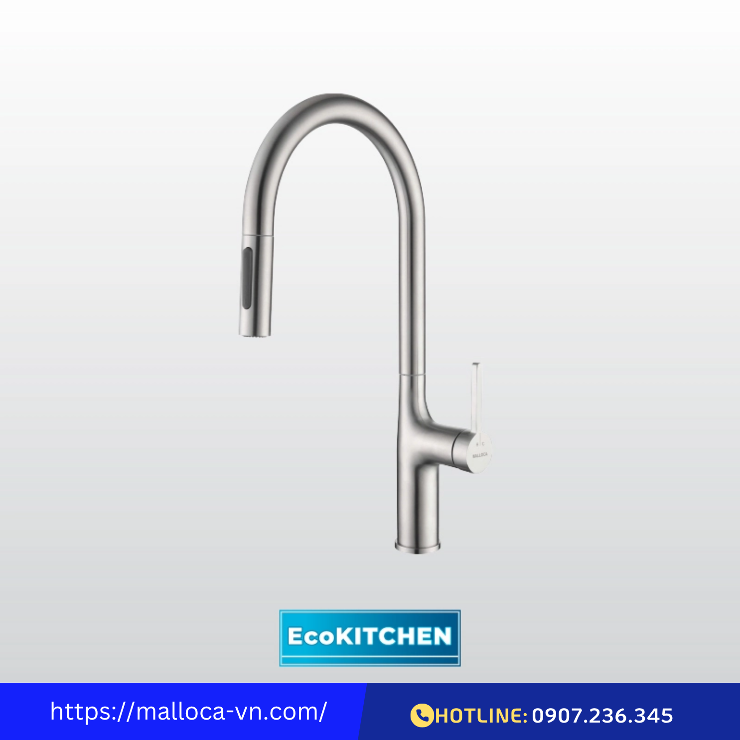 Vòi Rửa Chén Bát Inox Malloca K1726-SS