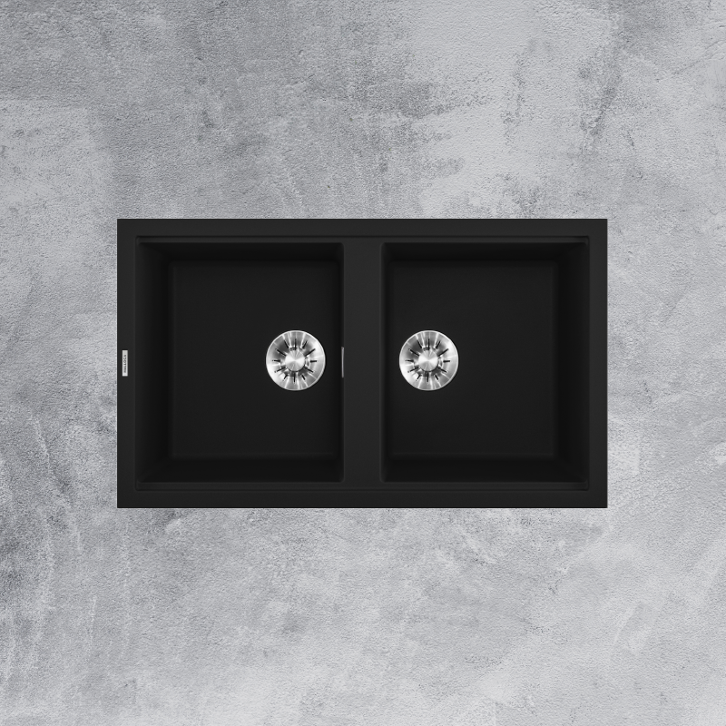 Chậu rửa đá Granite Nano Black Malloca K-45086