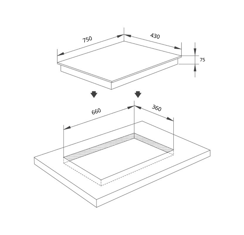 Bếp gas âm 2 gas Malloca AS920R
