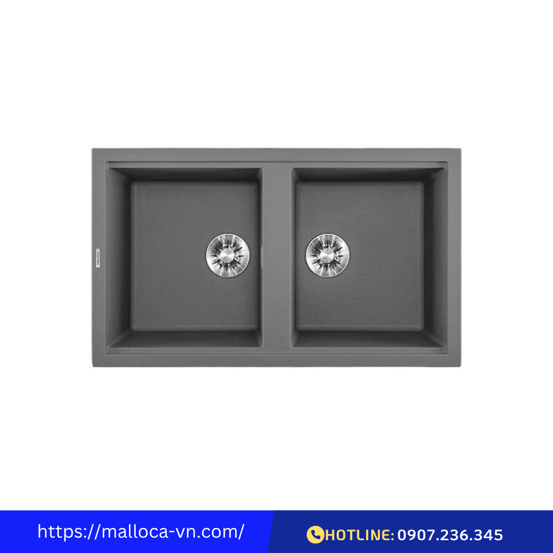 Chậu rửa đá Granite Malloca Grey K-45099