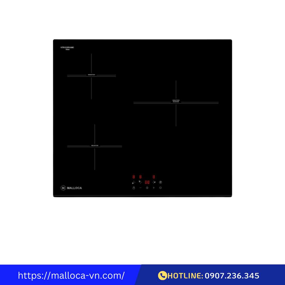 Bếp kính âm 3 từ Malloca MH-5903 IN