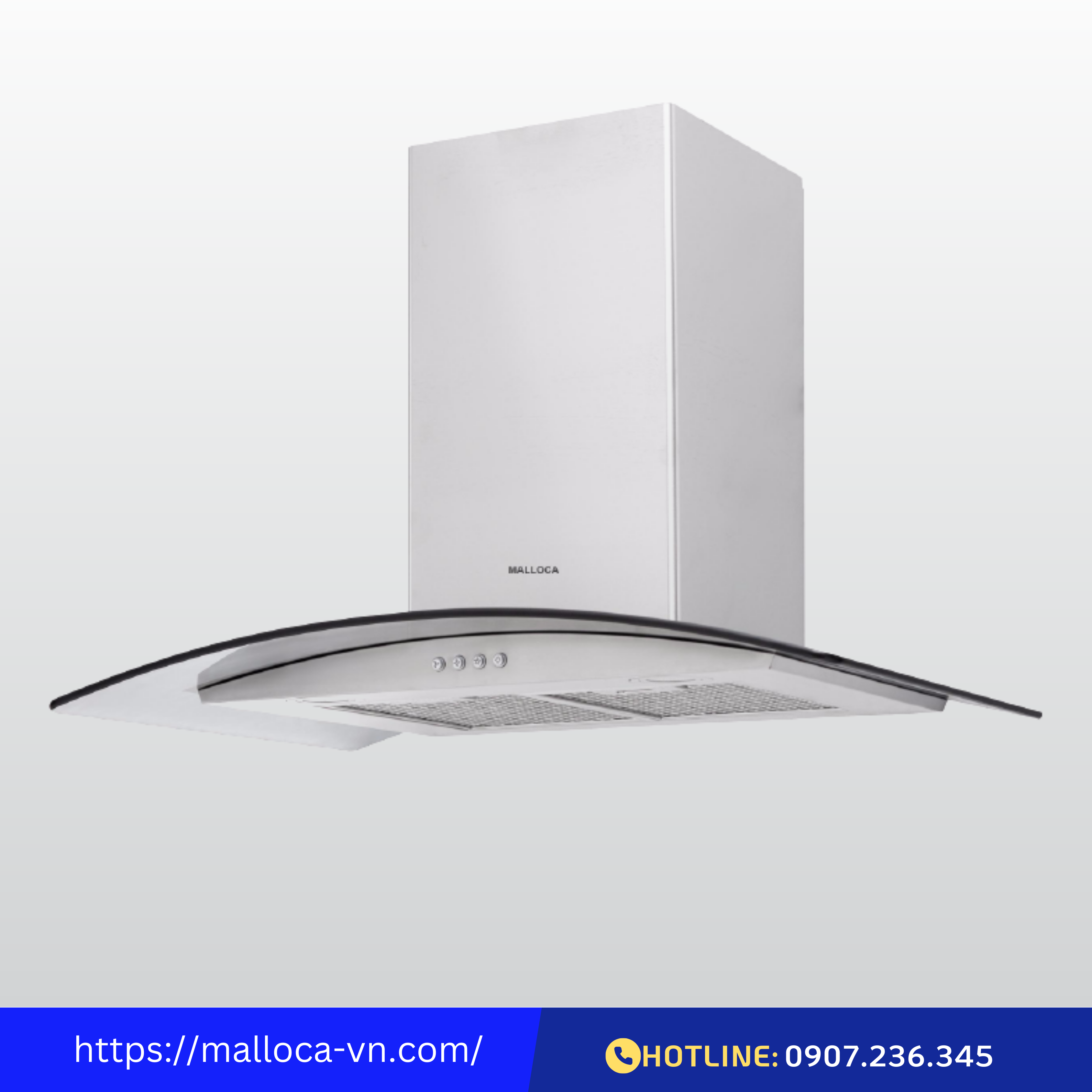 Máy hút mùi áp tường Malloca MC 750E