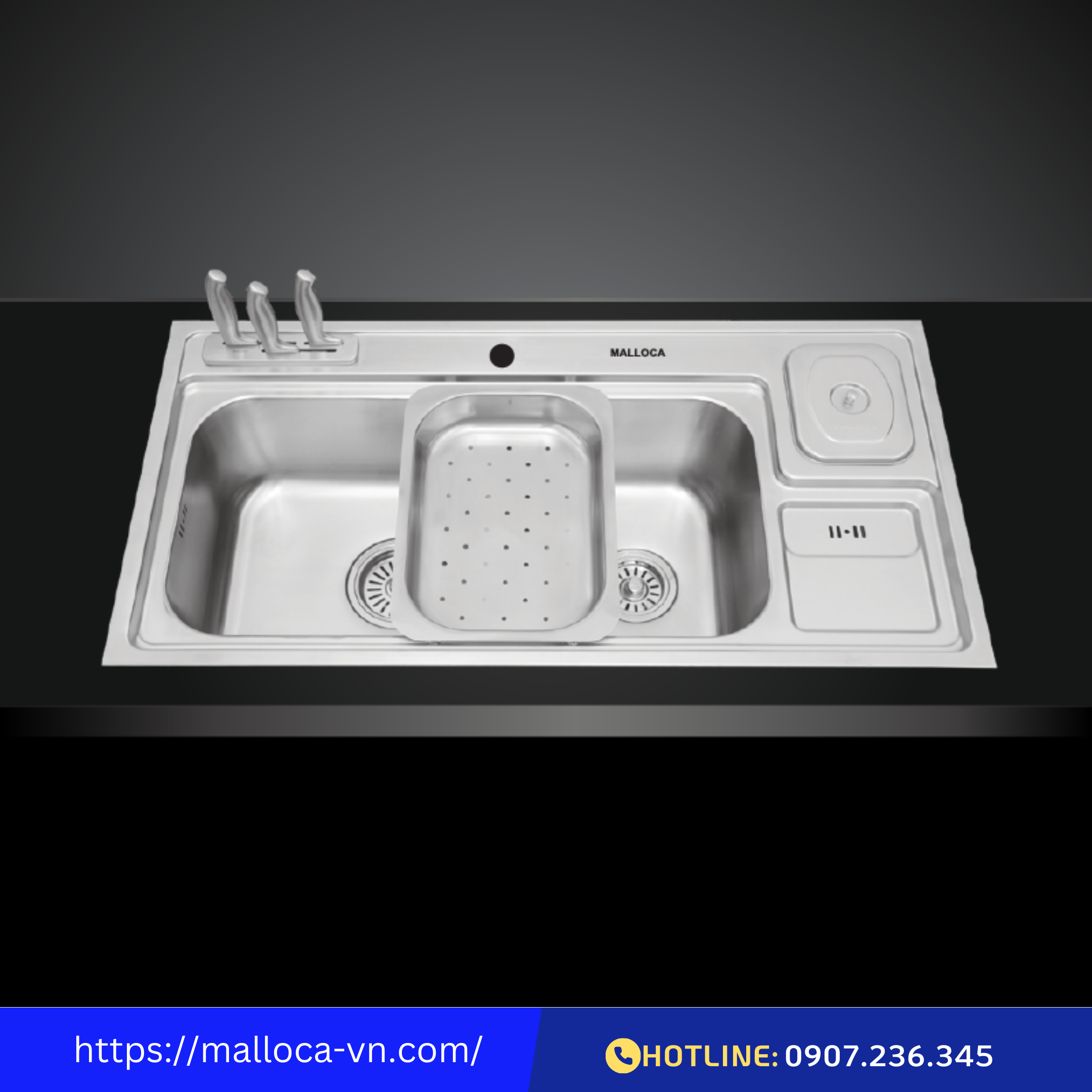 Chậu rửa chén Malloca MS 8809