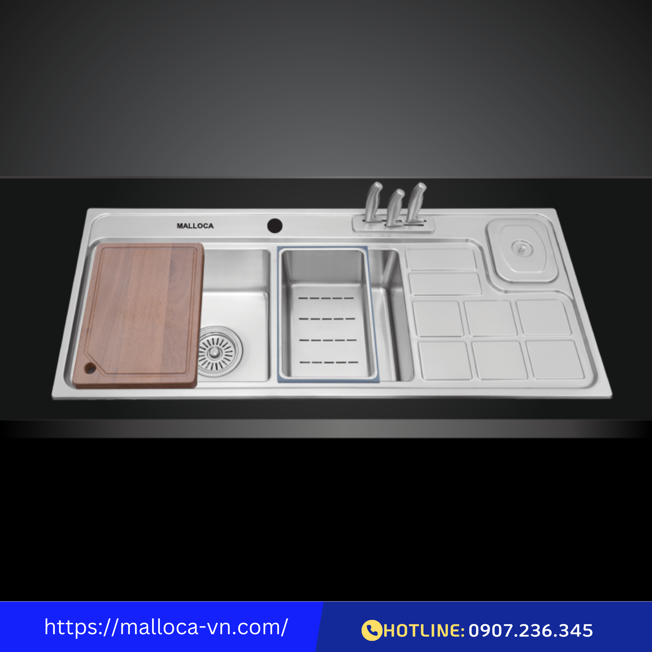 Chậu rửa chén Malloca MS 8817