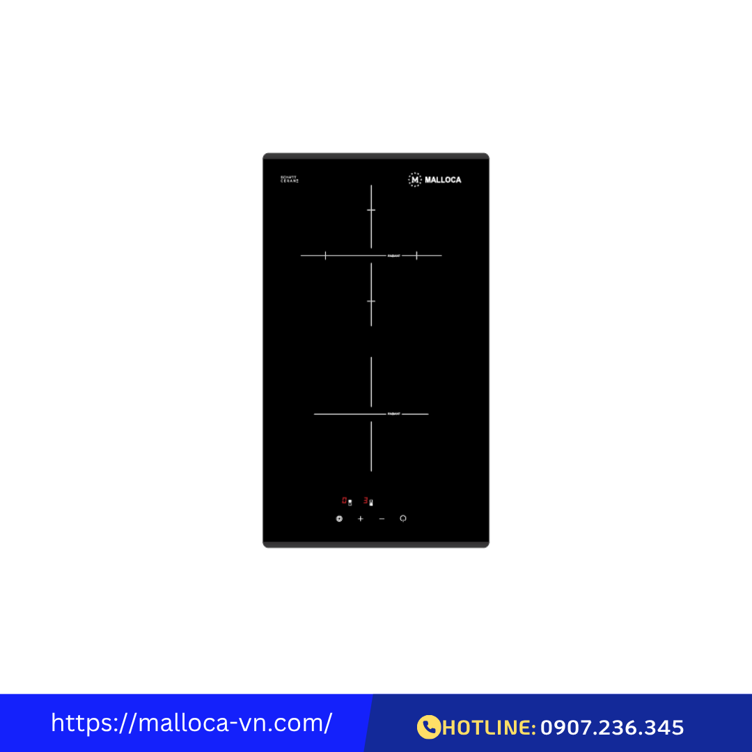 Bếp hồng ngoại Domino 2 vùng nấu Malloca MDR302
