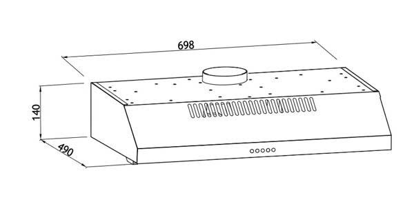 Máy hút khói khử mùi – dạng classic Malloca H700E