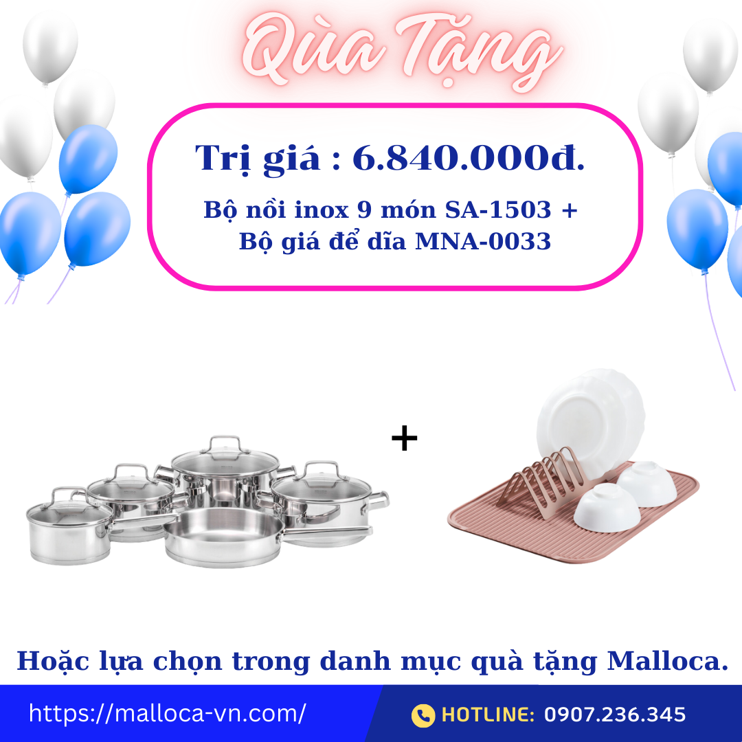 Bếp kính âm 2 từ và 1 điện Malloca MH-03IR N
