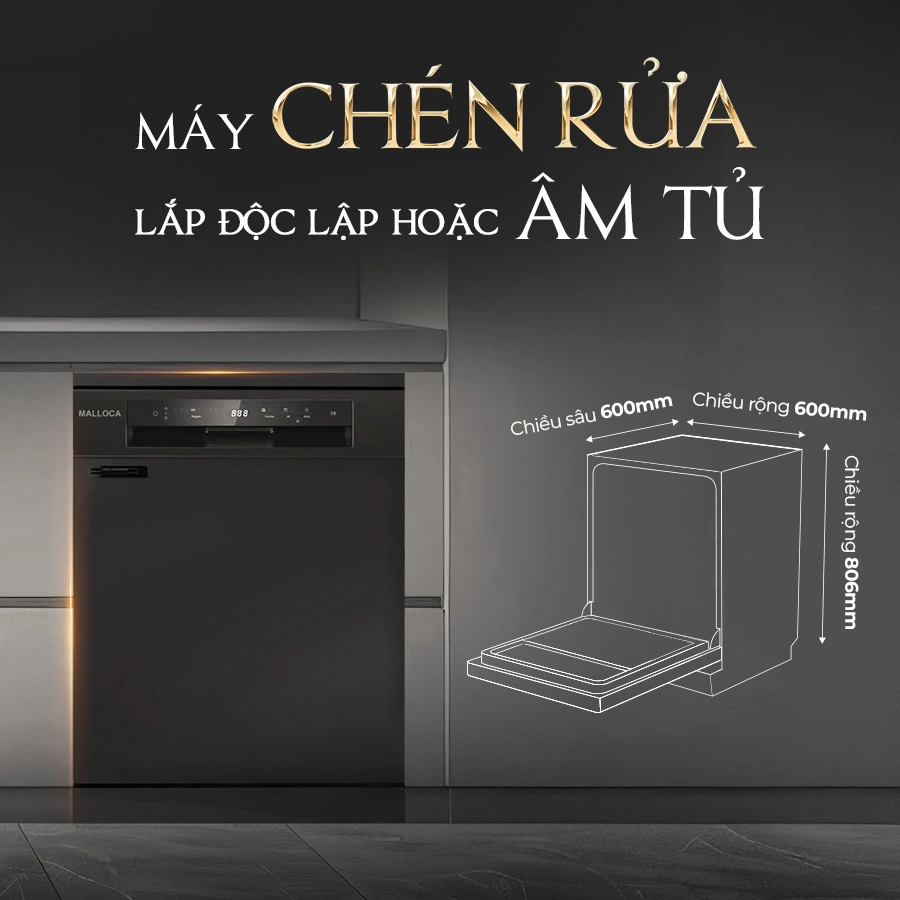 Máy rửa chén Mallloca MDW15-5035TD