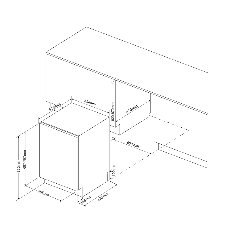 Máy rửa chén âm tủ Malloca MDW14-B09FI