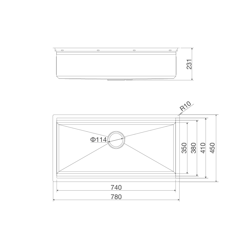 Chậu rửa chén Malloca Slide MS 781