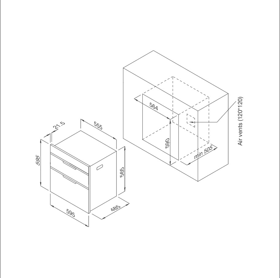 Máy sấy chén dĩa âm tủ MSC-1005
