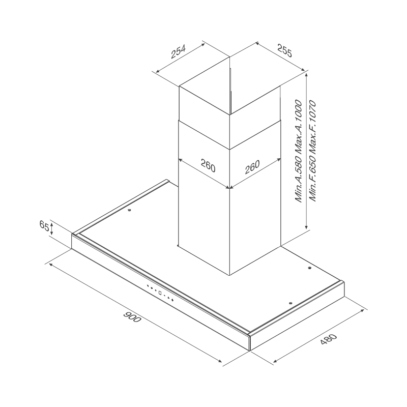 Máy hút khói khử mùi Malloca Skylight F-213