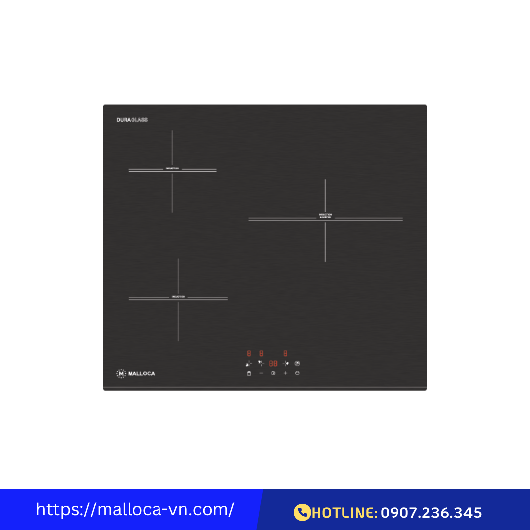 Bếp kính âm 3 từ Malloca MH-5903 IN