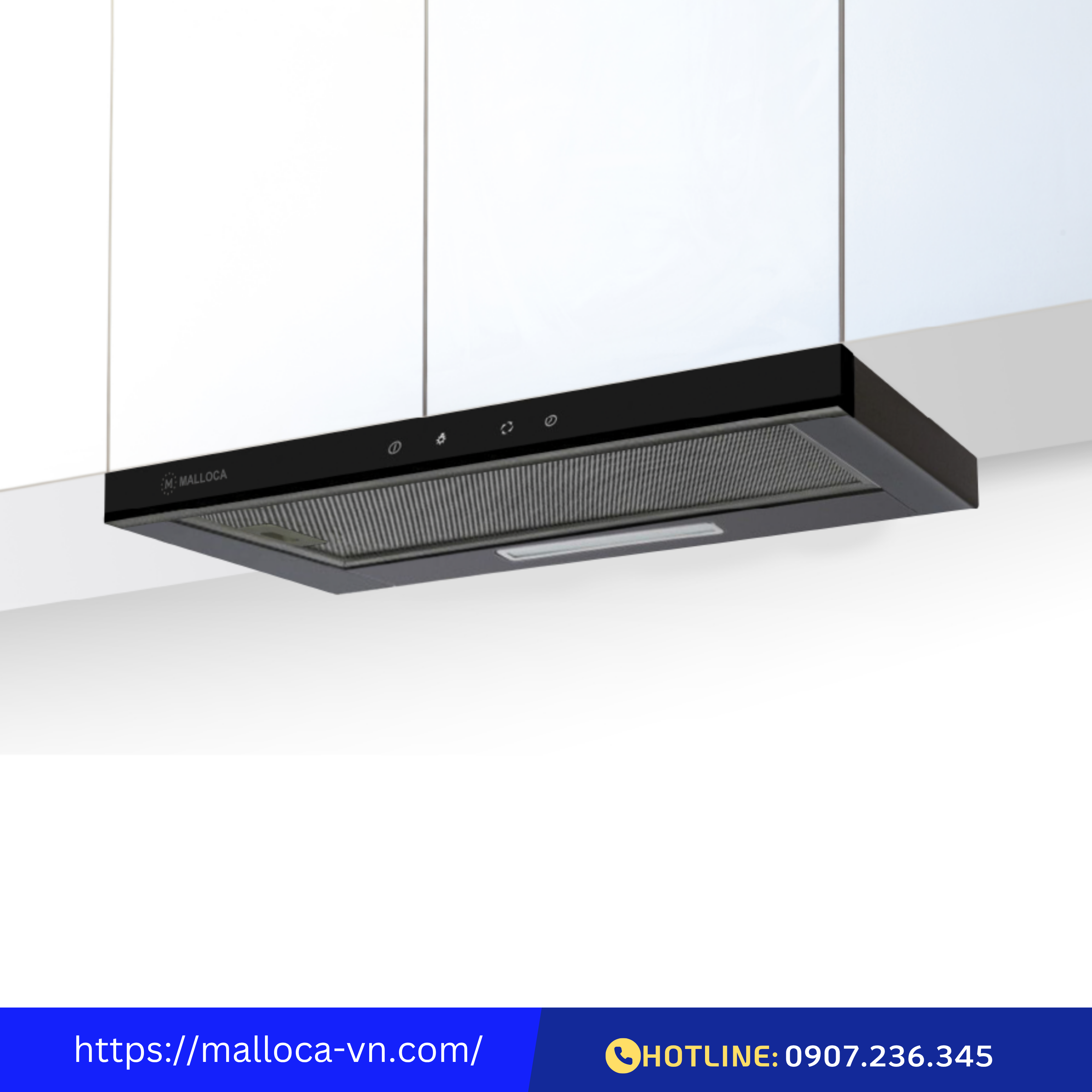 Máy hút khói khử mùi âm tủ Malloca Mega MH800TC