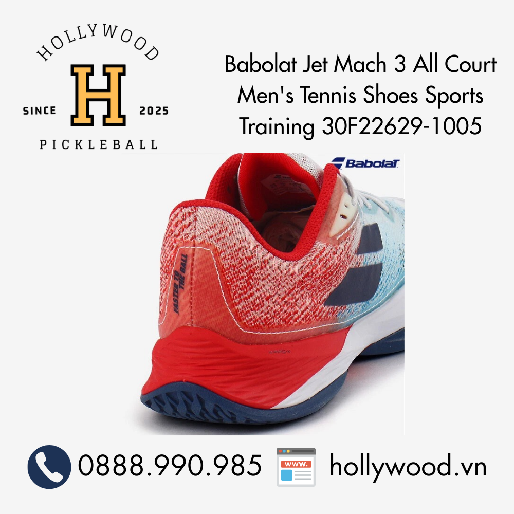 Babolat Jet Mach 3 All Court Men's Tennis Shoes Sports Training 30F22629-1005