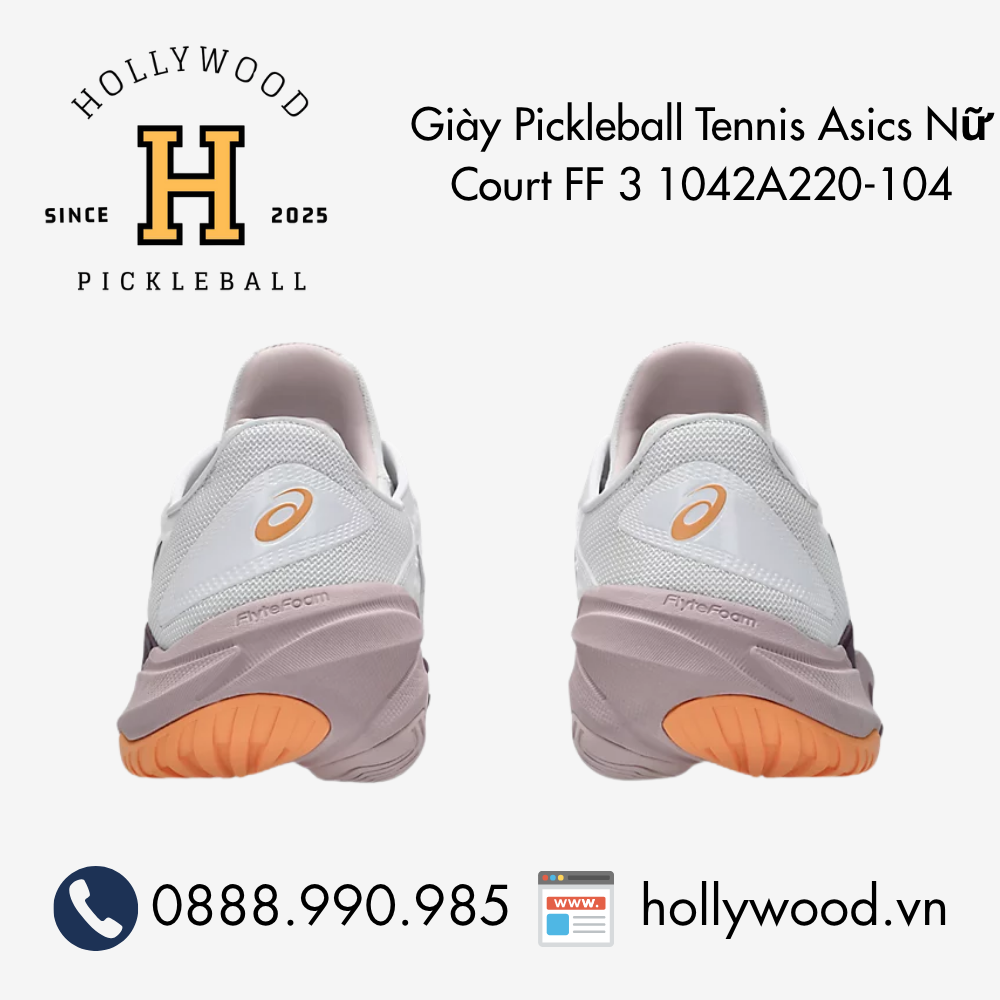 Giày Tennis Pickleball Asics Nữ Court FF 3 1042A220-104