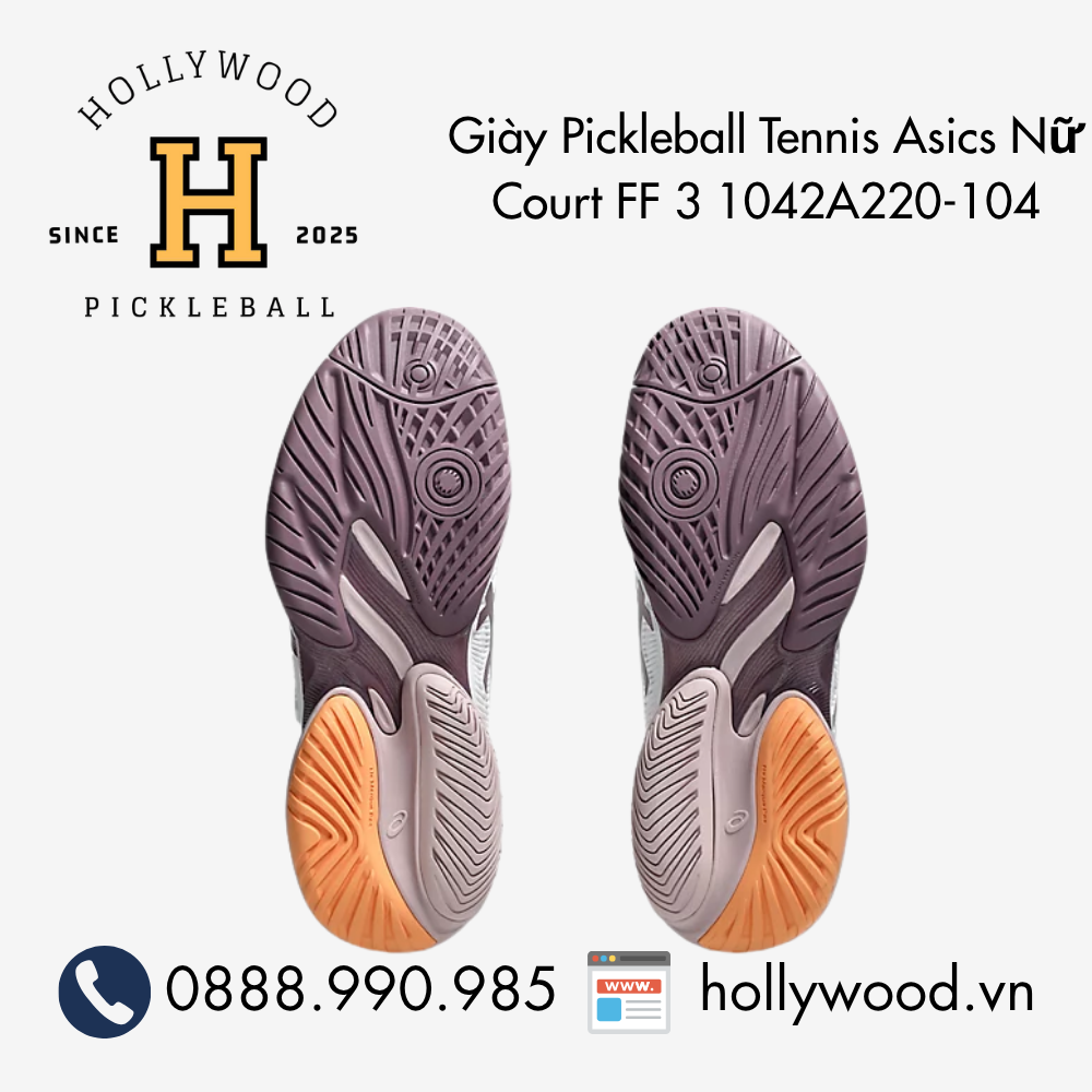 Giày Tennis Pickleball Asics Nữ Court FF 3 1042A220-104
