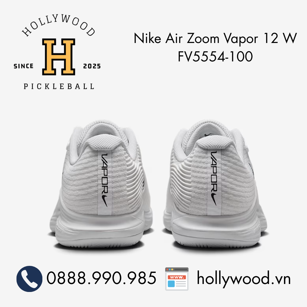 Giày Tennis Pickleball Nike Air Zoom Vapor 12 W FV5554-100