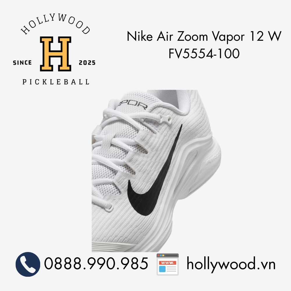 Giày Tennis Pickleball Nike Air Zoom Vapor 12 W FV5554-100