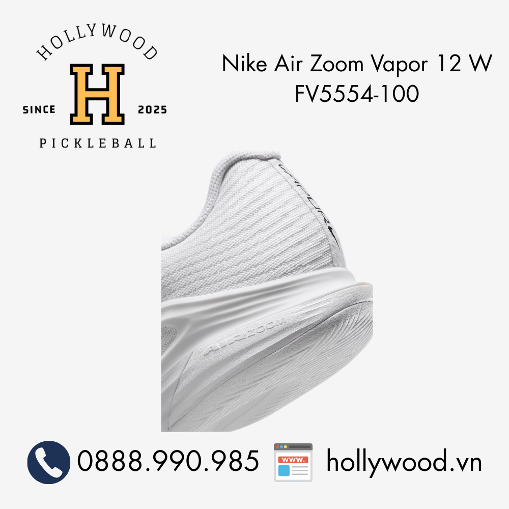 Giày Tennis Pickleball Nike Air Zoom Vapor 12 W FV5554-100